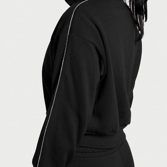 Cotton Fleece Mock-Neck Half-Zip - Picture 12 of 16